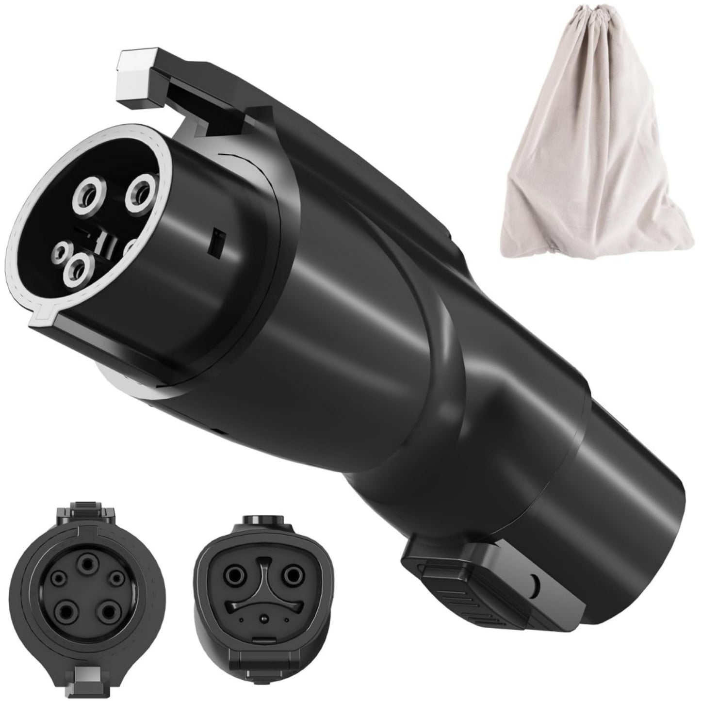 NACS to J1772 Charging Adapter,Max 60 Amp & 250V Tesla to J1772 EV Charging Adapter Compatible with IP55 Tesla High-Power Connectors, Destination and Mobile Chargers, Safety Lock