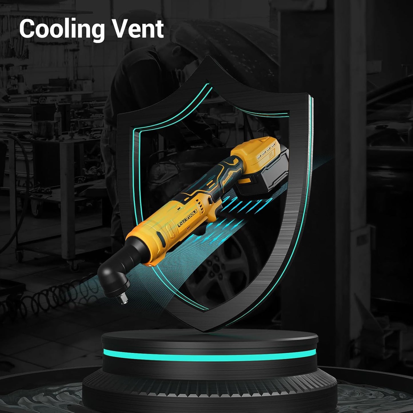 Electric Ratchet, Cordless Ratchet 3/8",93lb-ft Electric Ratchet Wrench, Square Drive Wrench with Extension Bar, 1/4" Adapter & 3" Extension Bar Compatible with DEWALT Battery(Tool Only)