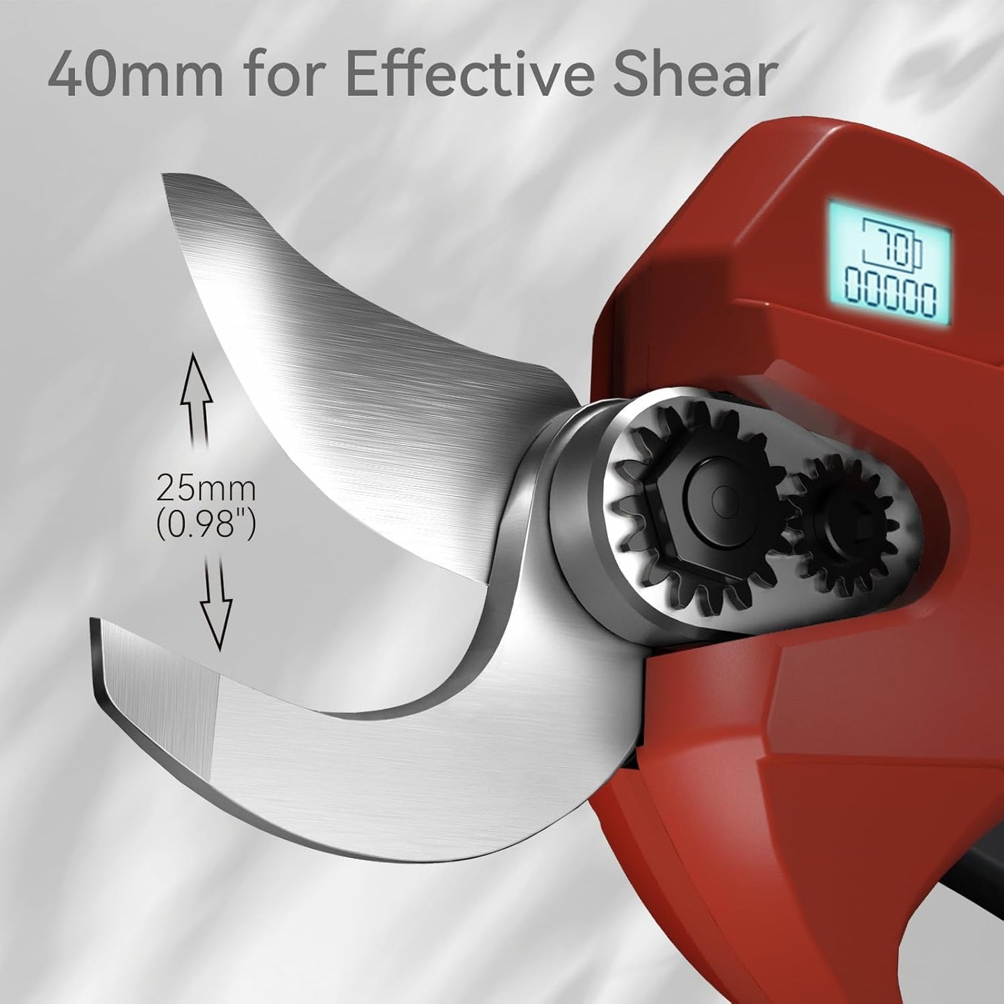 Electric Pruning Shears, SK7 Cordless Pruner for Ma-kita Battery, Brushless Motor, Charging Indicator Light and LED Display, 25mm Adjustable cutter with High Carbon Steel Blade for Gardening Pruning