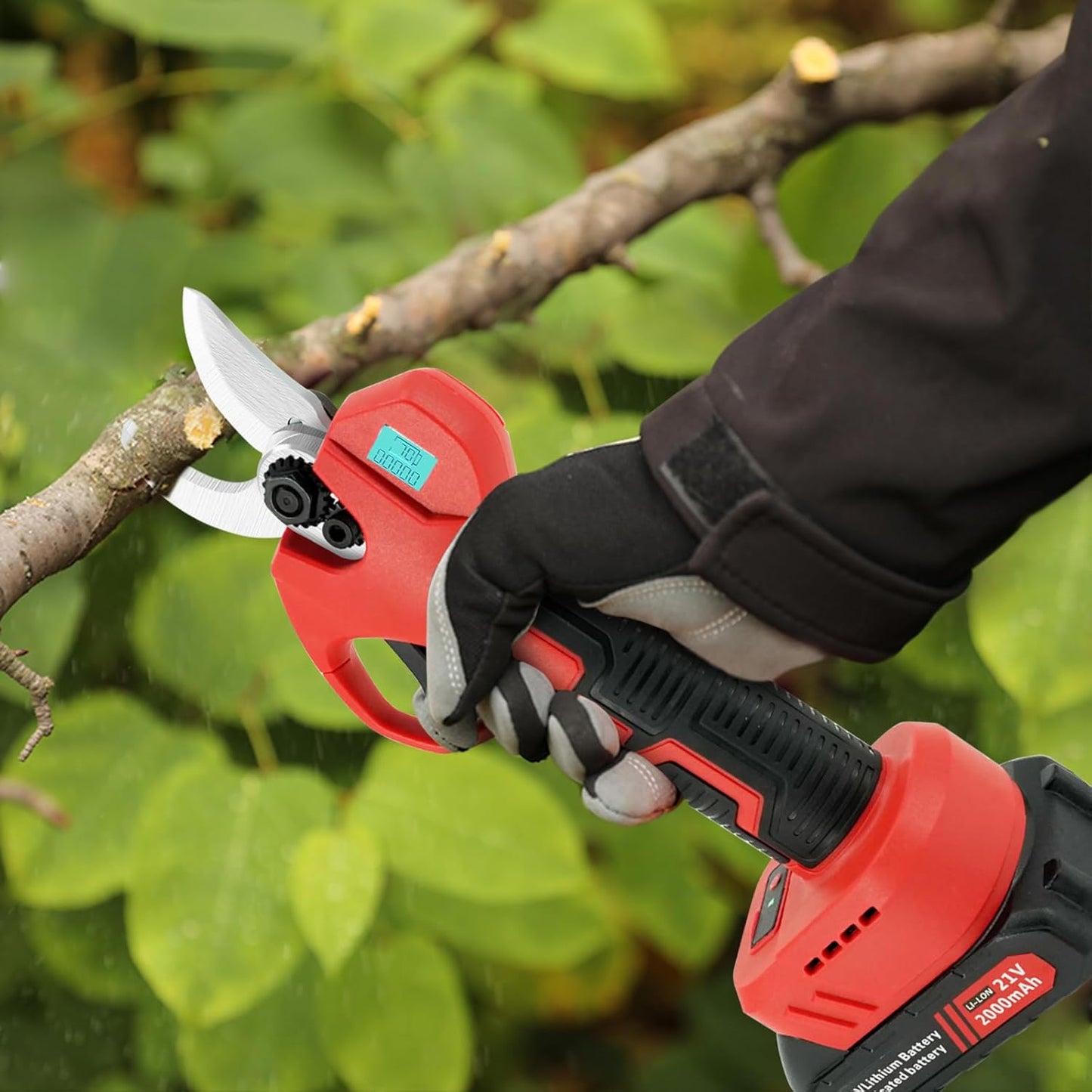 Electric Pruning Shears, SK7 Cordless Pruner for Ma-kita Battery, Brushless Motor, Charging Indicator Light and LED Display, 25mm Adjustable cutter with High Carbon Steel Blade for Gardening Pruning