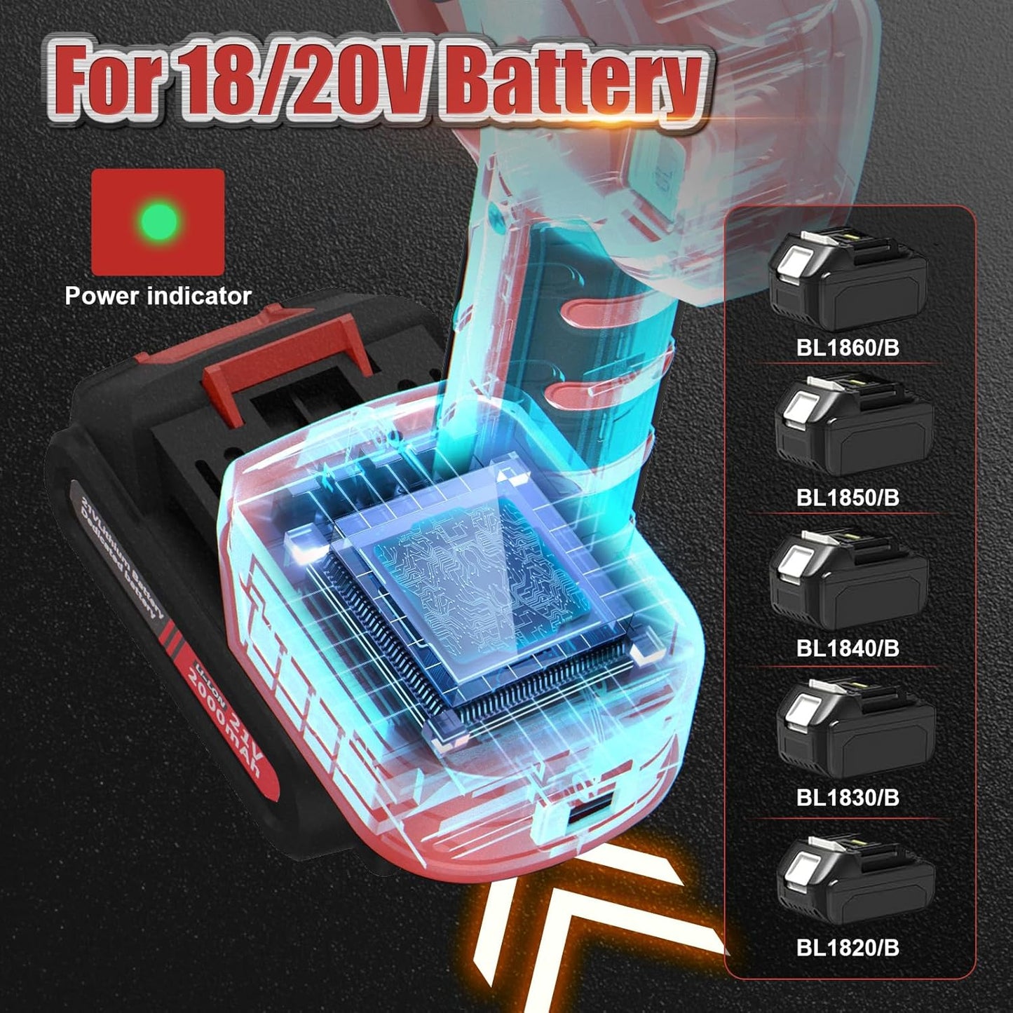 Electric Pruning Shears, 40mm Cordless Pruner for Ma-kita Battery, Brushless Motor, Charging Indicator Light and LCD Display, Adjustable cutter with SK7 High Carbon Steel Blade for Gardening Pruning