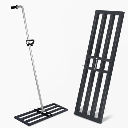 Lawn Leveling Rake, 30"x10" Heavy Duty Effort Saving Lawn Leveler with 78" Adjustable Aluminum Handle, Perfect for Leveling Soil, Grass, Sand in Garden, Golf Course, Farm-Black