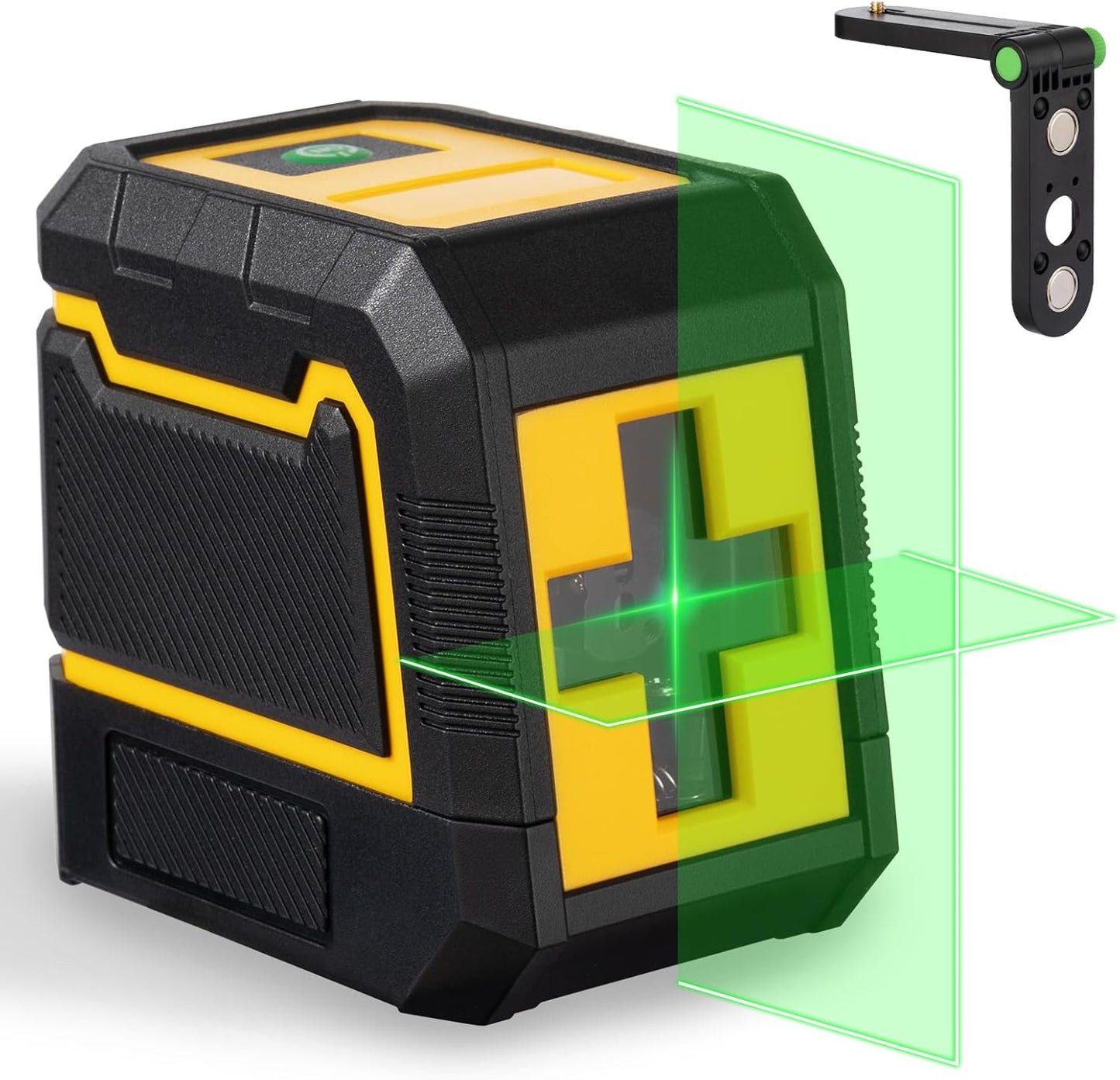 Self Leveling Green Laser Level, 100ft Cross Line Tool with Rotary Function, Class II <1mW 635nm, 3 Brightness Modes, Magnetic Bracket, IP54 Dust/Water Resistant