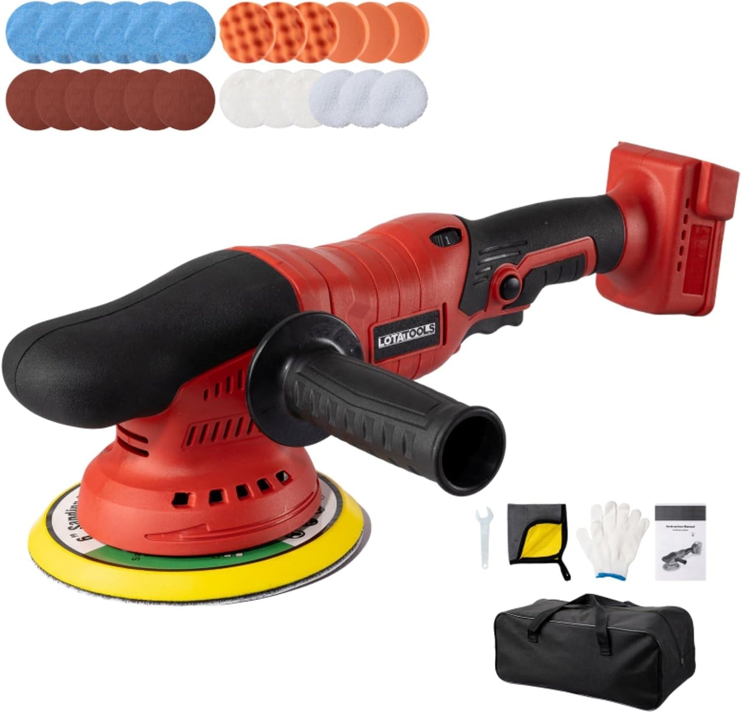 Polisher for Car Detailing to 5500Rpm (Red, Upgraded Version)