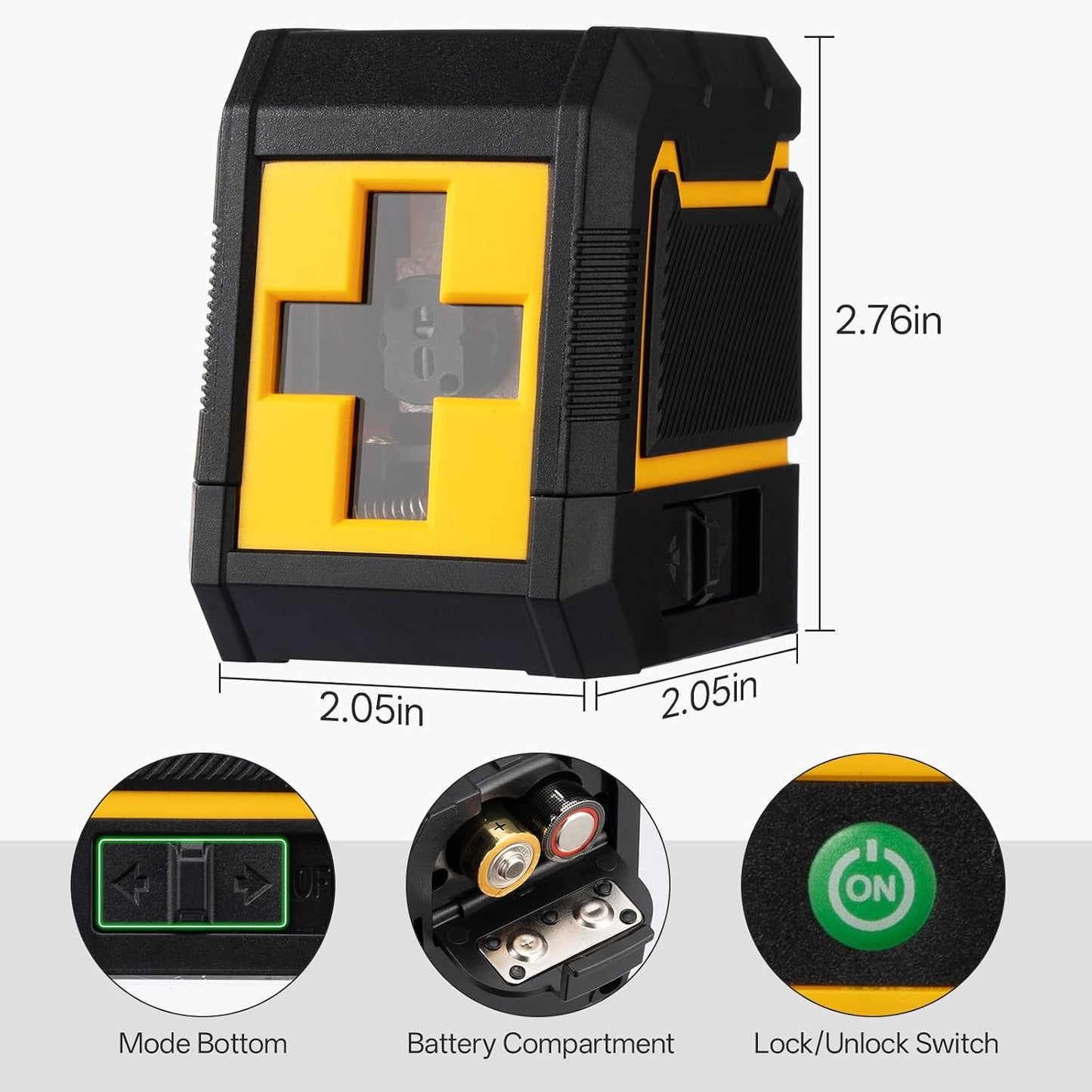 Self Leveling Green Laser Level, 100ft Cross Line Tool with Rotary Function, Class II <1mW 635nm, 3 Brightness Modes, Magnetic Bracket, IP54 Dust/Water Resistant