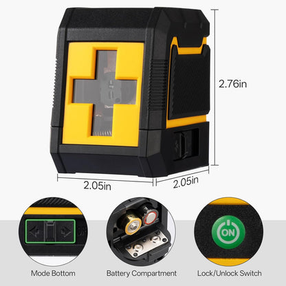 Self Leveling Green Laser Level, 100ft Cross Line Tool with Rotary Function, Class II <1mW 635nm, 3 Brightness Modes, Magnetic Bracket, IP54 Dust/Water Resistant