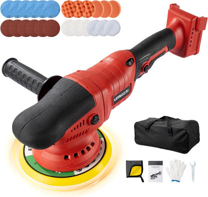 Polisher for Car Detailing to 5500Rpm (Red, Upgraded Version)