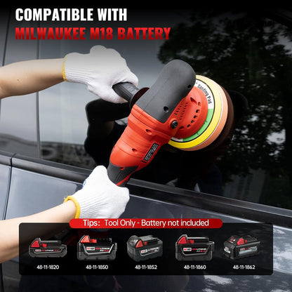 Polisher for Car Detailing to 5500Rpm (Red, Upgraded Version)