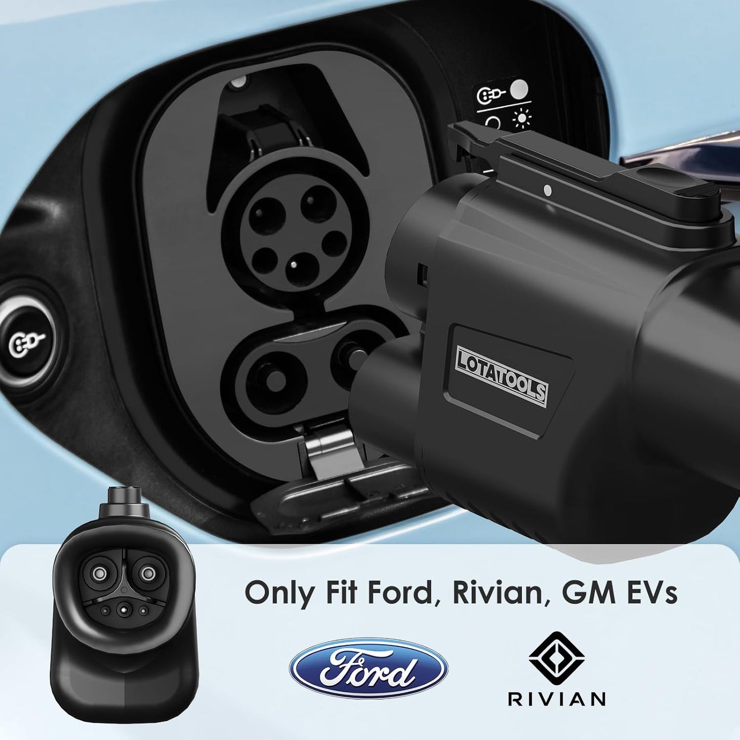 Supercharger Adapter, NACS to CCS1 Charging Adapter, Fast Charge Adapter CCS1 EV at Tesla, Electric Vehicle Adapter, Compatible with Ford, Rivian,GM, Chevrolet etc. [Max 500A, 1000V]