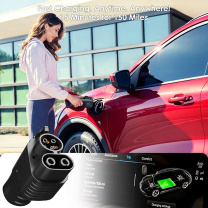 Supercharger Adapter, NACS to CCS1 Charging Adapter, Fast Charge Adapter CCS1 EV at Tesla, Electric Vehicle Adapter, Compatible with Ford, Rivian,GM, Chevrolet etc. [Max 500A, 1000V]