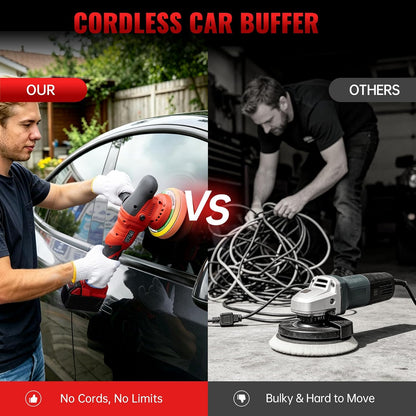 Polisher for Car Detailing to 5500Rpm (Red, Upgraded Version)