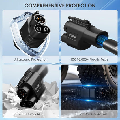 Supercharger Adapter, NACS to CCS1 Charging Adapter, Fast Charge Adapter CCS1 EV at Tesla, Electric Vehicle Adapter, Compatible with Ford, Rivian,GM, Chevrolet etc. [Max 500A, 1000V]