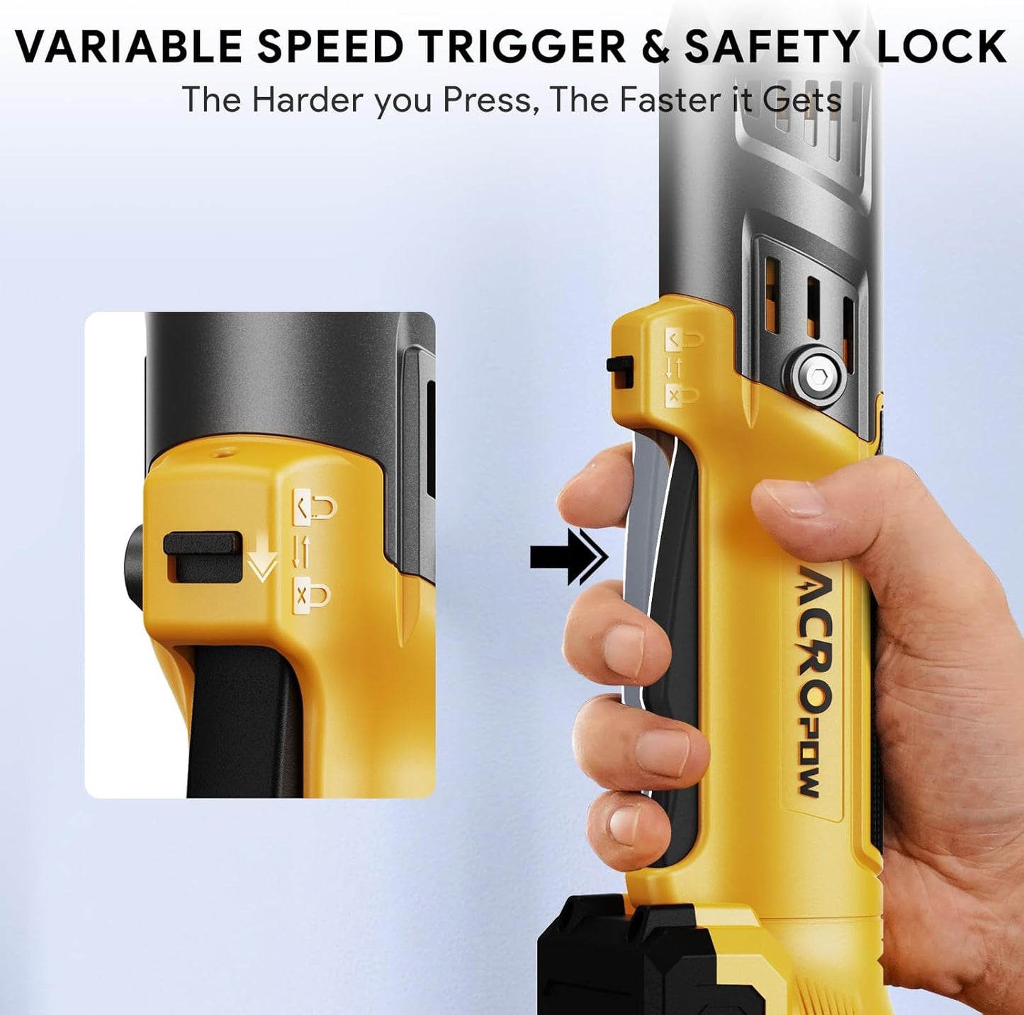 3/8" Cordless Ratchet Wrench, Compatible with DEWALT 20V MAX Battery, 74Ft-Lbs Brushless Motor Electric Ratchet with Variable Speed, 1/2" & 1/4" Adapters, 3" Extension Bar (Tool Only)