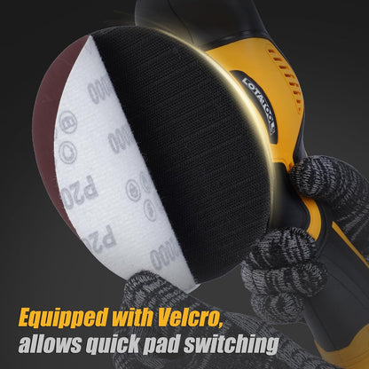Car Detailing and Polishing Compatible with Dewalt 20V Battery, 5500 RPM Dual-Action Polisher with 6 Variable Speeds